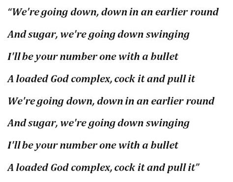 cock it and pull it lyrics|Lyrics for Sugar We're Going Down by Fall Out Boy .